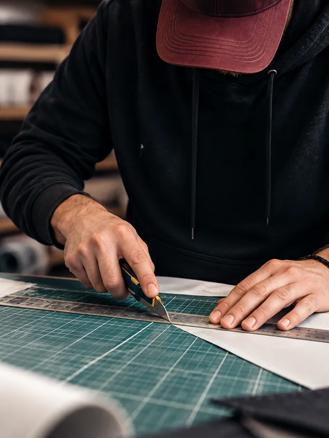 Arbeitsplatz mit Werkzeug und Material
